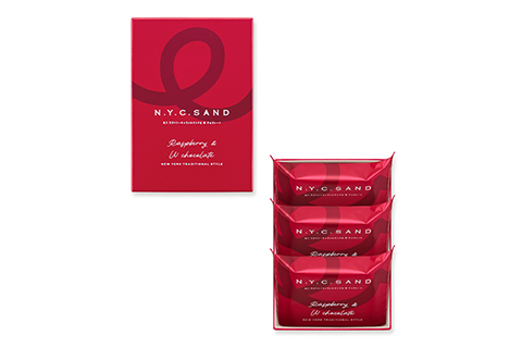 N.Y.ラズベリーキャラメルサンド＆Wチョコレート3個入 | デモ店舗