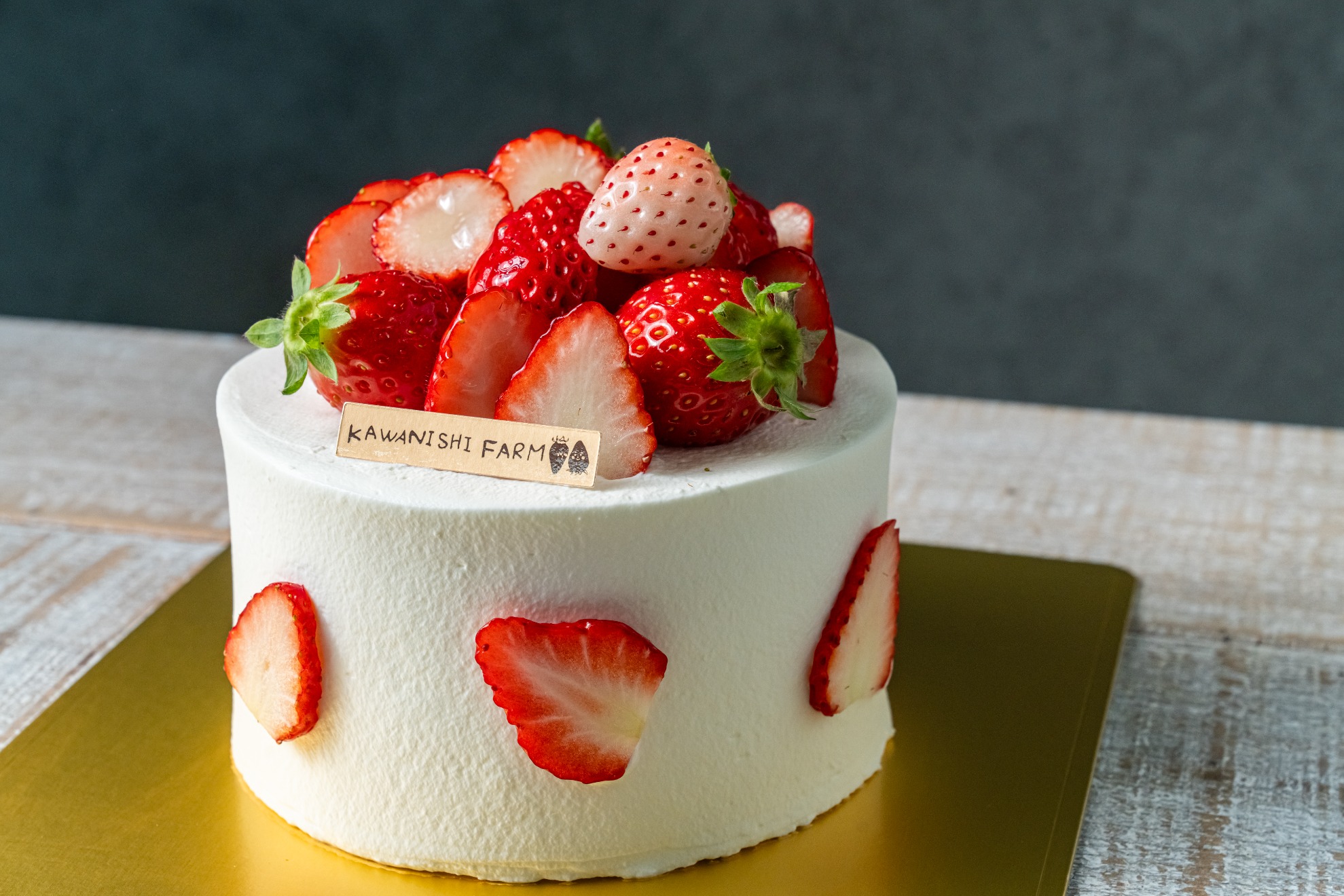完熟朝摘みいちごのデコレーションケーキ4号(12cm) | 河西いちご園